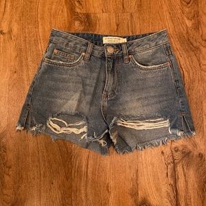 Streetwear Society Distressed Denim Shorts - Size 1